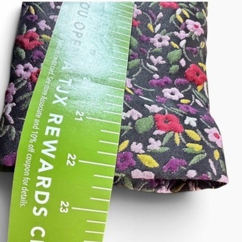 Kate Spade New York Womens Floral Quilted Button Front Topper Coat Black Multi 8 - Picture 7 of 16